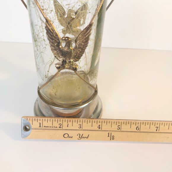 Vintage Decanter Barware Americana Eagle Kitsch Musical Plays How Dry I Am - Picture 8 of 8